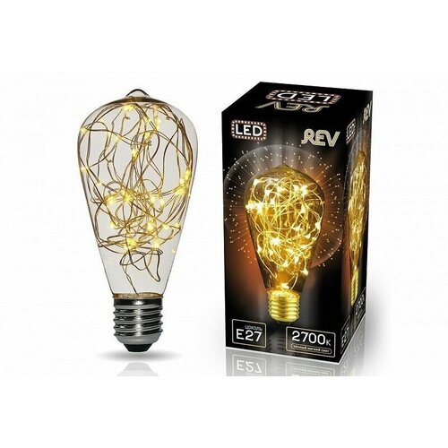   REV VINTAGE Copper Wire ST64 E27, 2700K, DECO Premium,  ,  659