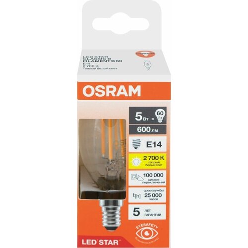   OSRAM LED Star, 5, 2700,   , E14,  B - 4 .,  1500