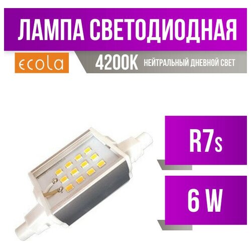 1 .   Ecola Projector LED Lamp Premium 6,0W F78 220V R7s 4200K ( ) 78x20x32,  221