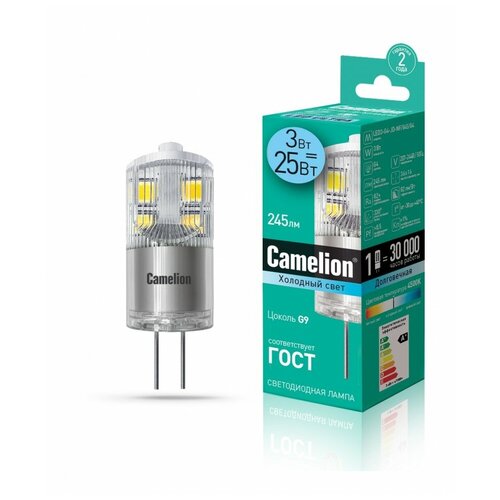  LED  3 G4  220 4500K( )  1627( ) - LED3-G4-JD-NF/845/G4 (Camelion) (  13863 ),  250 CAMELION