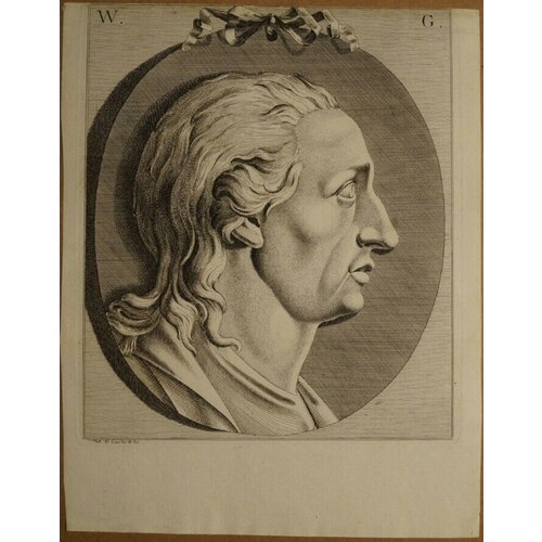 W.G.: Неподписанный мужской портрет с барельефа, цена 55000р