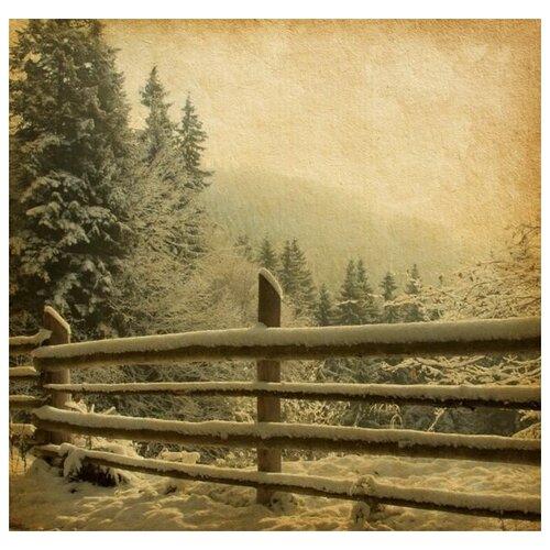        (Snow on the wicker fence) 42. x 40.,  1510