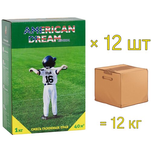 Семена газона Американ Дрим (American Dream) Универсал GREEN MEADOW, 1 кг х 12 шт (12 кг), цена 8610р