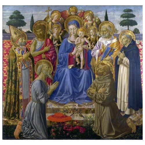         ( The Virgin and Child Enthroned among Angels and Saints)   63. x 60.,  2670