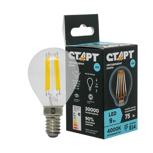    LED F-SphereE14 9W27 4640033428929,  185