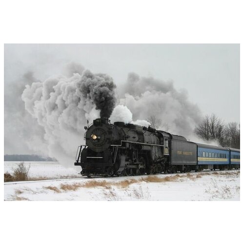        (Winter landscape with a train) 60. x 40.,  1950