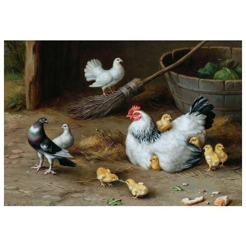       (The hen with her chicks) 72. x 50.,  2590