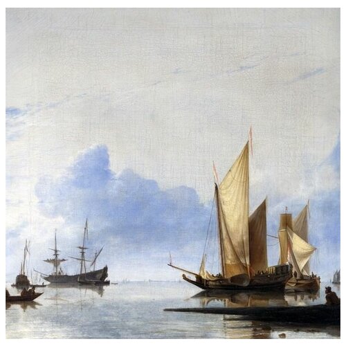        ,    (A Dutch Yacht and Other Vessels Becalmed near the Shore)   51. x 50.,  2030