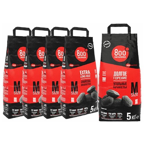    800 Degrees Extra Long Heat BBQ Briquettes, 5   5 ,  4750 800 Degrees