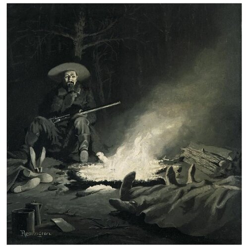         (1887) (On Guard at Night)   40. x 41.,  1500