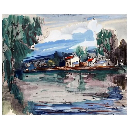        (Landscape with House and River)   62. x 50.,  2320