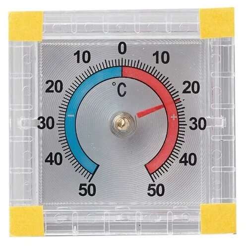 Термометр оконный биметаллический квадратный ТББ на блистереспб, цена 442р