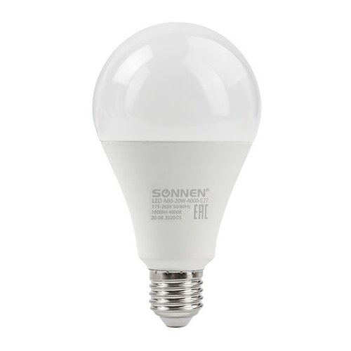   SONNEN, 20 (150) ,  27, ,  , 30000 , LED A80-20W-4000-E27, 454922,  162