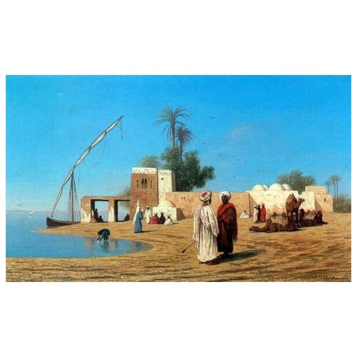        (The village on the banks of the Nile)   50. x 30.,  1430