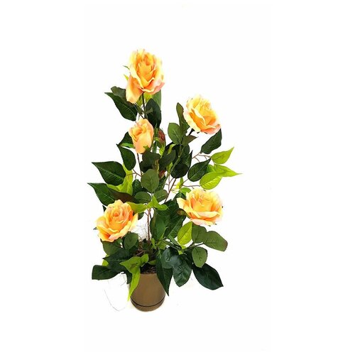 Искусственные Розы в горшке / Искусственные растения для декора / декор для дома, цена 1150р