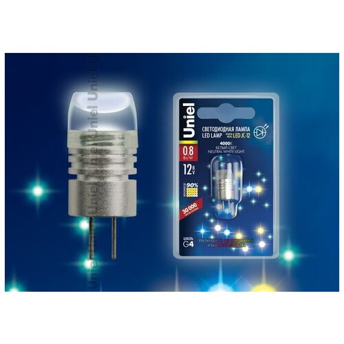  LED G4 0,8 12 JC-12/0,8W/DW/45lm Uniel,  205