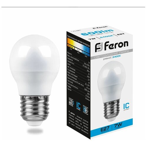   Feron LB-95  E27 7W 6400K,  92