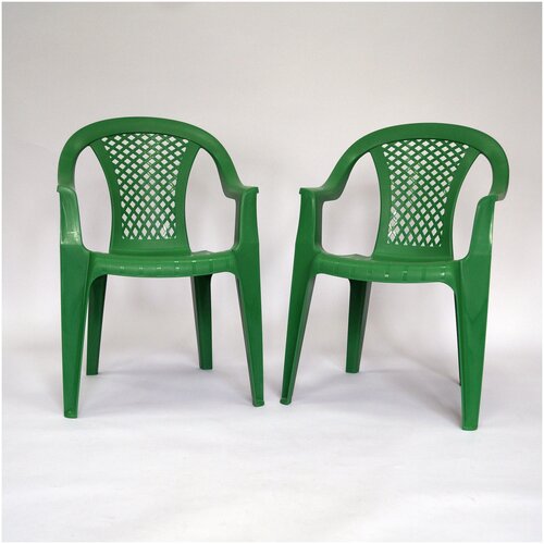 Садовые пластиковые кресла стулья для дачи Фабио, Бежевый, 2 шт, цена 3300р