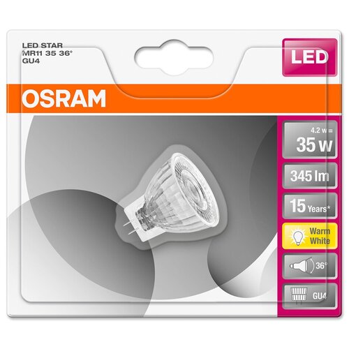 Osram / Ledvance LED STAR MR11 35 36 4 W/2700 K GU4,  1024