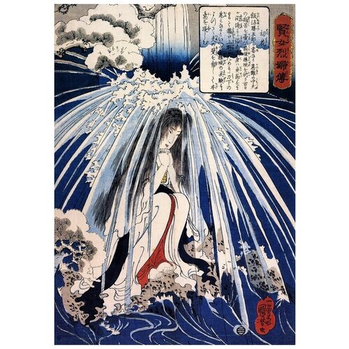       (Kuniyoshi at the Falls) 30. x 42.,  1270