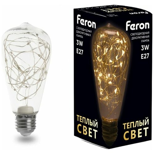 Feron  , (3W) 230V E27 2700K ST64, LB-380 1 .,  700