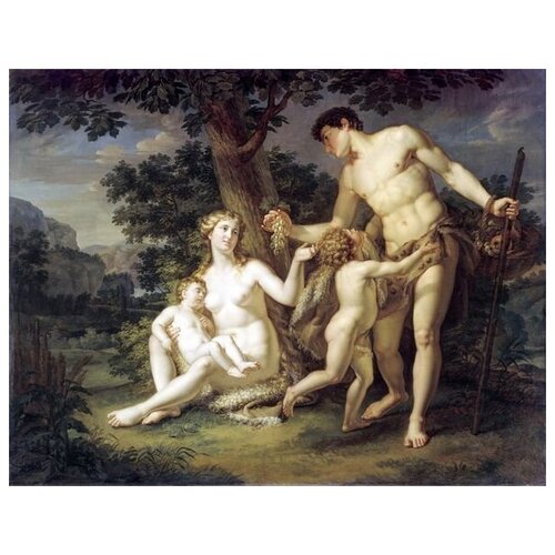           (Adam and Eve with their children under a tree)   39. x 30.,  1210