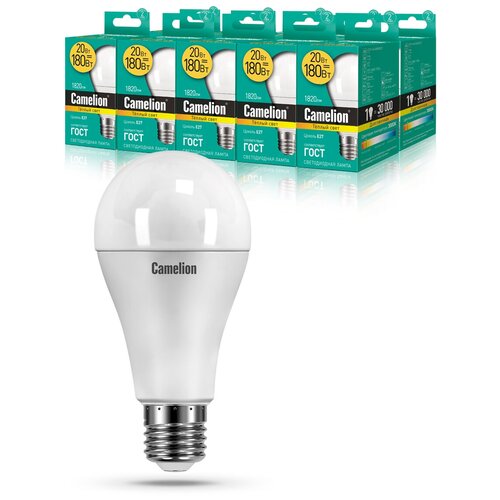   10   Camelion LED20-A65/830/E27,  2630