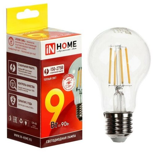    9527837 IN HOME LED-A60-deco, 9 , 230 , 27, 3000 , 1040 , ,  322