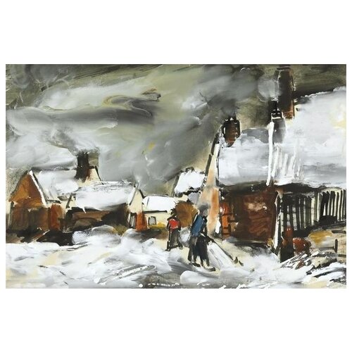     (Village in winter) 2   61. x 40.,  2000