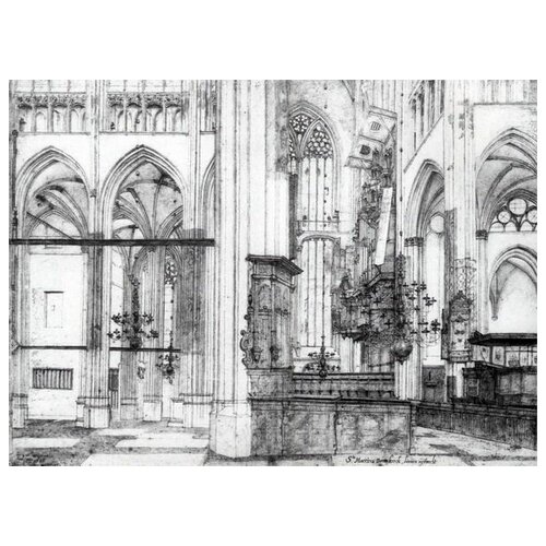        (The interior of the church in the Netherlands) 5    55. x 40.,  1830