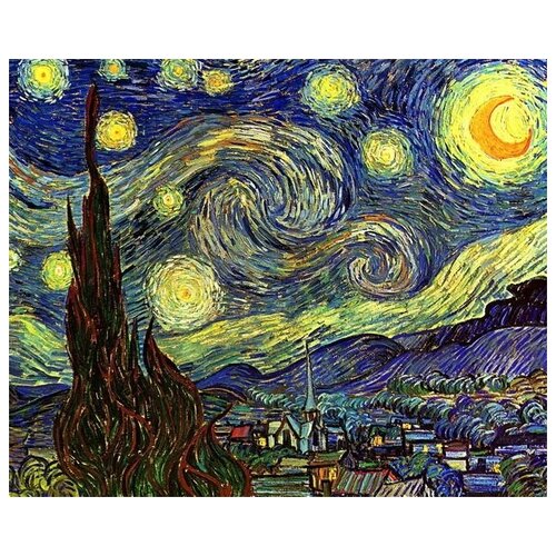      (Starry Night)    37. x 30.,  1190