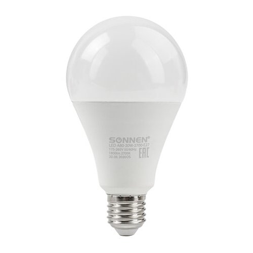   SONNEN, 20 (150) ,  27, ,  , 30000 , LED A80-20W-2700-E27, 454921,  162