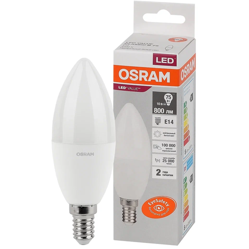   OSRAM LED Value B, 800, 10, 4000 (  ),  E14, , 1 ,  257