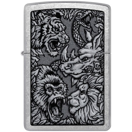    ZIPPO Classic 48567 Jungle Design   Street Chrome - ,  4250