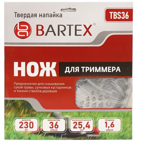    36 , 230 , 25.4 , 1.6 , Bartex, TBS36,   ,  476