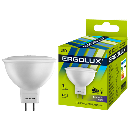 .  JCDR LED-JCDR -7W-GU5.3-6K (7=60 510Lm 6500K 172-265) Ergolux,  250