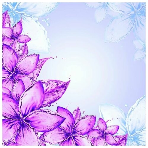      (Purple flowers) 3 60. x 60.,  2570