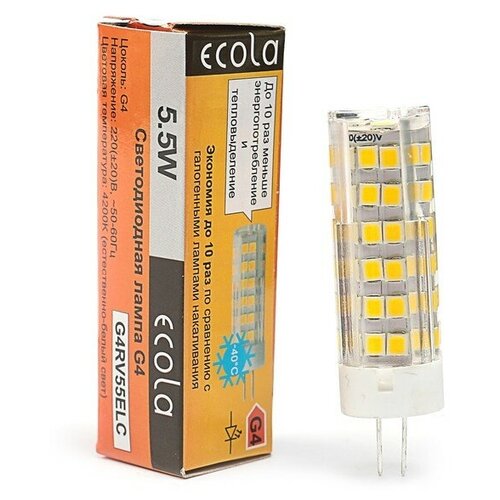 Ecola G4 220V 5.5W (5W) 4200K 4K 320 57x16 G4RV55ELC,  180