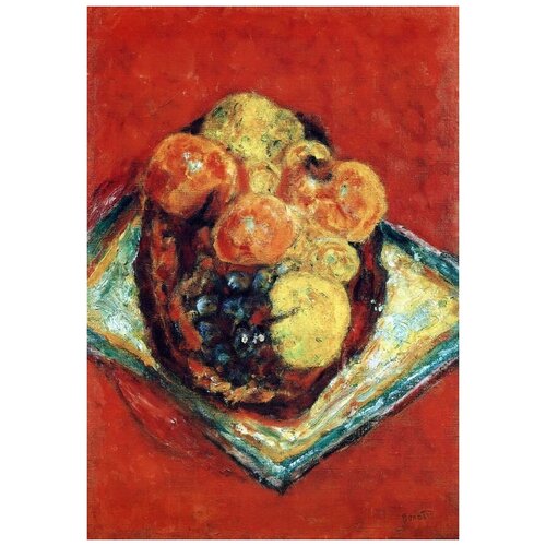        (Fruit on a red tablecloth)   40. x 57.,  1880