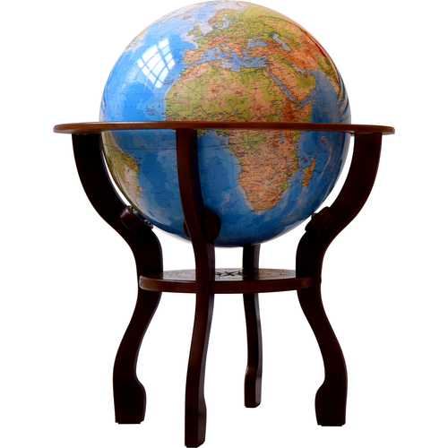 Физический глобус Земли на напольной деревянной подставке VIPGlobus d=64 см, цена 71400р
