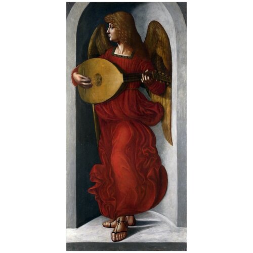         ( An Angel in Red with a Lute)    30. x 62.,  1700