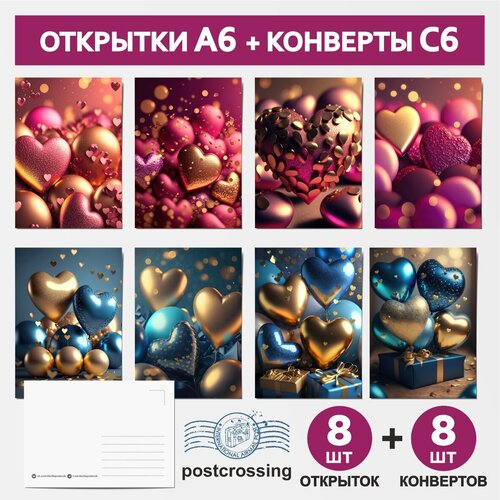 ����� �������� �������� ��� �������������: �������� �6 - 8 ��, �����-������� �6 - 8 ��, postcrossing / ����� - �14 / postcard_8_postcrossing_A6_set_14, ���� 459�