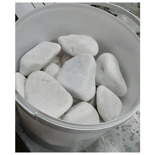 Камни для бани Кварц галтованный 8-15 см упаковка 10 кг, цена 1011р