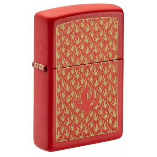 ��������� Zippo 49573 ���������� Flame Pattern Red Matte, ���� 4400�