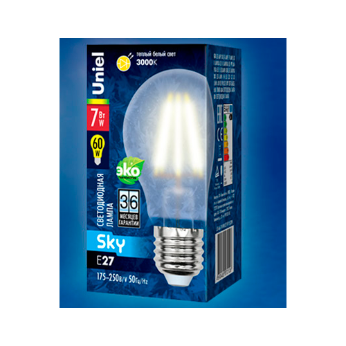 - LED E27 7 A60-7W/WW/FR Uniel,  365