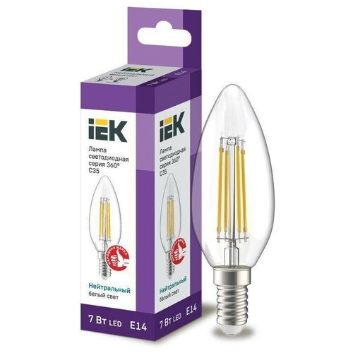  IEK  360, LED, C35, , , 7, 230, 4000, E14 LLF-C35-7-230-40-E14-CL,  340