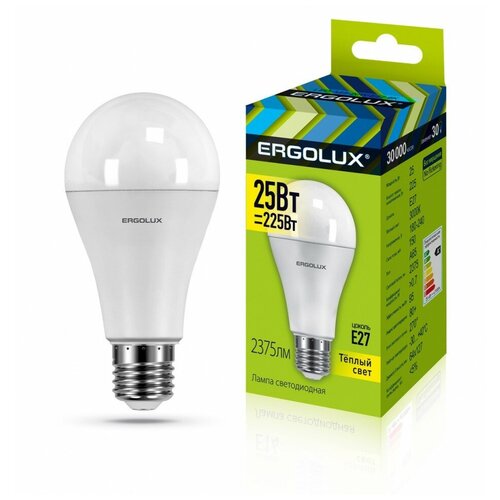 .   LED-65-25W-E27-3K (25=225 2375Lm E27 3000K 180-240) Ergolux,  296