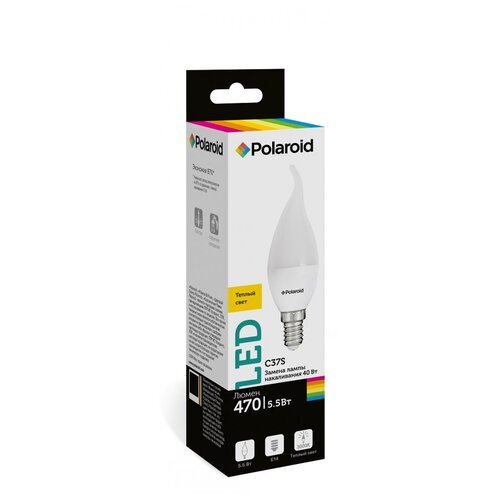   Polaroid 220V C37S 5,5W 3000K E14 470lm,  249