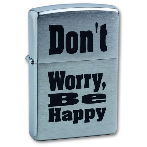  ZIPPO Don`t Worry,   Brushed Chrome, /, , 38x13x57 ,  4260