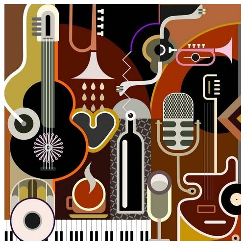      (Musical Instruments) 30. x 30.,  1000